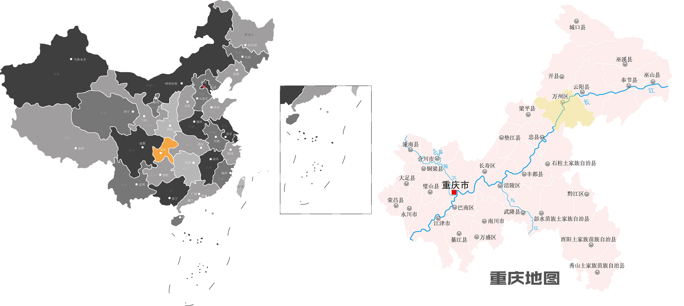 中国地图-万州地图